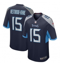 Men Tennessee Titans 15 Nick Westbrook Ikhine Navy Stitched Game Football Jersey Men Tennessee Titans 15 Nick Westbrook Ikhine Navy Stitched Game Football Jersey