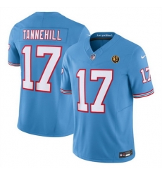 Men Tennessee Titans 17 Ryan Tannehill Blue 2023 F U S E Throwback With John Madden Patch Vapor Limited Stitched Football Jersey Men Tennessee Titans 17 Ryan Tannehill Blue 2023 F U S E Throwback With John Madden Patch Vapor Limited Stitched Football Jersey
