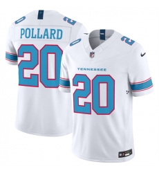 Men Tennessee Titans 20 Tony Pollard White 2026 F U S E Vapor Limited Stitched Football Jersey Men Tennessee Titans 20 Tony Pollard White 2026 F U S E Vapor Limited Stitched Football Jersey