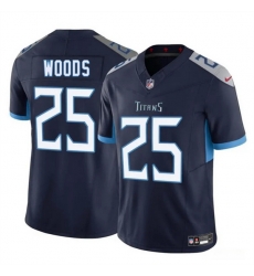 Men Tennessee Titans 25 Xavier Woods Navy 2025 F U S E Vapor Limited Stitched Football Jersey Men Tennessee Titans 25 Xavier Woods Navy 2025 F U S E Vapor Limited Stitched Football Jersey