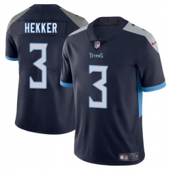Men Tennessee Titans 3 Johnny Hekker Navy 2025 Vapor Untouchable Stitched Jersey