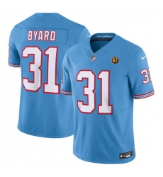 Men Tennessee Titans 31 Kevin Byard Blue 2023 F U S E Throwback With John Madden Patch Vapor Limited Stitched Football Jersey Men Tennessee Titans 31 Kevin Byard Blue 2023 F U S E Throwback With John Madden Patch Vapor Limited Stitched Football Jersey