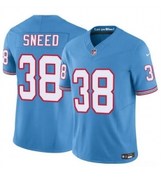 Men Tennessee Titans 38 L Jarius Sneed Blue 2024 F U S E Throwback Vapor Limited Stitched Football Jersey Men Tennessee Titans 38 L Jarius Sneed Blue 2024 F U S E Throwback Vapor Limited Stitched Football Jersey