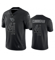 Men Tennessee Titans 41 Zach Cunningham Black Reflective Limited Stitched Football Jersey Men Tennessee Titans 41 Zach Cunningham Black Reflective Limited Stitched Football Jersey