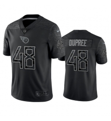 Men Tennessee Titans 48 Bud Dupree Black Reflective Limited Stitched Football Jersey Men Tennessee Titans 48 Bud Dupree Black Reflective Limited Stitched Football Jersey