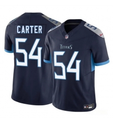 Men Tennessee Titans 54 Lorenzo Carter Navy 2025 F U S E Vapor Limited Stitched Football Jersey Men Tennessee Titans 54 Lorenzo Carter Navy 2025 F U S E Vapor Limited Stitched Football Jersey