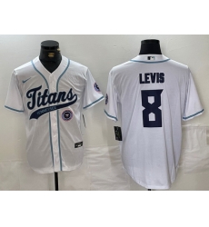 Men Tennessee Titans 8 Will Levis White With Patch Cool Base Stitched Baseball Jersey 1 Men Tennessee Titans 8 Will Levis White With Patch Cool Base Stitched Baseball Jersey 1