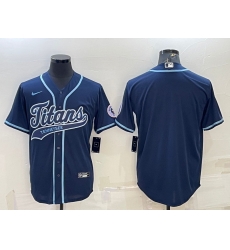 Men Tennessee Titans Blank Navy With Patch Cool Base Stitched Baseball Jersey Men Tennessee Titans Blank Navy With Patch Cool Base Stitched Baseball Jersey