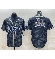 Men Tennessee Titans Grey Camo Team Big Logo With Patch Cool Base Stitched Baseball Jersey Men Tennessee Titans Grey Camo Team Big Logo With Patch Cool Base Stitched Baseball Jersey