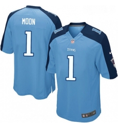 Mens Nike Tennessee Titans 1 Warren Moon Game Light Blue Team Color NFL Jersey Mens Nike Tennessee Titans 1 Warren Moon Game Light Blue Team Color NFL Jersey