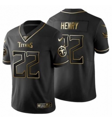 Mens Nike Tennessee Titans 22 Derrick Henry Black Gold Limited Player NFL Jersey Mens Nike Tennessee Titans 22 Derrick Henry Black Gold Limited Player NFL Jersey