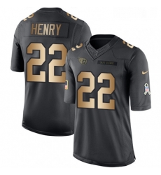 Mens Nike Tennessee Titans 22 Derrick Henry Limited BlackGold Salute to Service NFL Jersey Mens Nike Tennessee Titans 22 Derrick Henry Limited BlackGold Salute to Service NFL Jersey