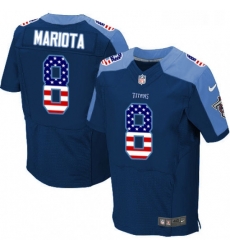 Mens Nike Tennessee Titans 8 Marcus Mariota Elite Navy Blue Alternate USA Flag Fashion NFL Jersey Mens Nike Tennessee Titans 8 Marcus Mariota Elite Navy Blue Alternate USA Flag Fashion NFL Jersey