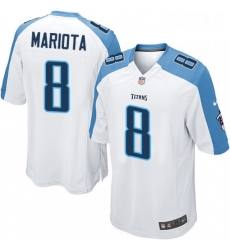 Mens Nike Tennessee Titans 8 Marcus Mariota Game White NFL Jersey Mens Nike Tennessee Titans 8 Marcus Mariota Game White NFL Jersey