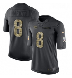 Mens Nike Tennessee Titans 8 Marcus Mariota Limited Black 2016 Salute to Service NFL Jersey Mens Nike Tennessee Titans 8 Marcus Mariota Limited Black 2016 Salute to Service NFL Jersey