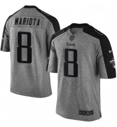 Mens Nike Tennessee Titans 8 Marcus Mariota Limited Gray Gridiron NFL Jersey Mens Nike Tennessee Titans 8 Marcus Mariota Limited Gray Gridiron NFL Jersey