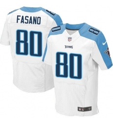 Nike Tennessee Titans #80 Anthony Fasano White Men 27s Stitched NFL Elite Jersey Nike Tennessee Titans #80 Anthony Fasano White Men 27s Stitched NFL Elite Jersey