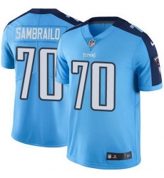 Nike Titans 70 Ty Sambrailo Light Blue Men Stitched NFL Limited Rush Jersey Nike Titans 70 Ty Sambrailo Light Blue Men Stitched NFL Limited Rush Jersey