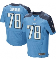 Nike Titans #78 Jack Conklin Light Blue Team Color Mens Stitched NFL Elite Jersey Nike Titans #78 Jack Conklin Light Blue Team Color Mens Stitched NFL Elite Jersey