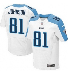 Nike Titans #81 Andre Johnson White Mens Stitched NFL Elite Jersey Nike Titans #81 Andre Johnson White Mens Stitched NFL Elite Jersey