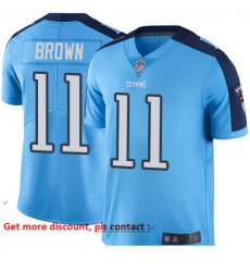 Titans 11 A J Brown Light Blue Youth Stitched Football Limited Rush Jersey Titans 11 A J Brown Light Blue Youth Stitched Football Limited Rush Jersey