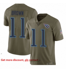 Titans 11 A J Brown Olive Youth Stitched Football Limited 2017 Salute to Service Jersey Titans 11 A J Brown Olive Youth Stitched Football Limited 2017 Salute to Service Jersey