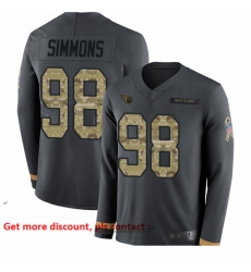 Titans 98 Jeffery Simmons Anthracite Salute to Service Youth Stitched Football Limited Therma Long Sleeve Jersey Titans 98 Jeffery Simmons Anthracite Salute to Service Youth Stitched Football Limited Therma Long Sleeve Jersey