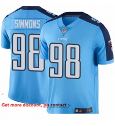 Titans 98 Jeffery Simmons Light Blue Youth Stitched Football Limited Rush Jersey Titans 98 Jeffery Simmons Light Blue Youth Stitched Football Limited Rush Jersey