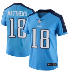 Nike Titans #18 Rishard Matthews Light Blue Womens Stitched NFL Limited Rush Jersey Nike Titans #18 Rishard Matthews Light Blue Womens Stitched NFL Limited Rush Jersey