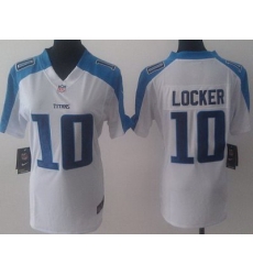 Women Nike Tennessee Titans 10 Jake Locker White NFL Jerseys Women Nike Tennessee Titans 10 Jake Locker White NFL Jerseys