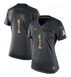 Womens Nike Tennessee Titans 1 Warren Moon Limited Black 2016 Salute to Service NFL Jersey Womens Nike Tennessee Titans 1 Warren Moon Limited Black 2016 Salute to Service NFL Jersey