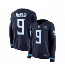 Womens Nike Tennessee Titans 9 Steve McNair Limited Navy Blue Therma Long Sleeve NFL Jersey Womens Nike Tennessee Titans 9 Steve McNair Limited Navy Blue Therma Long Sleeve NFL Jersey