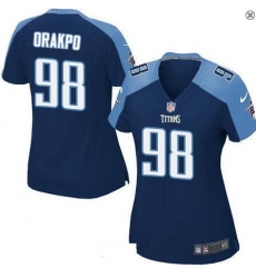 Womens Tennessee Titans #98 Brian Orakpo Navy Blue Alternate Stitched NFL Nike Game Jersey Womens Tennessee Titans #98 Brian Orakpo Navy Blue Alternate Stitched NFL Nike Game Jersey