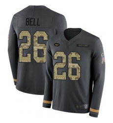 Jets #26 Le 27Veon Bell Anthracite Salute to Service Men Stitched Football Limited Therma Long Sleeve Jersey Jets #26 Le 27Veon Bell Anthracite Salute to Service Men Stitched Football Limited Therma Long Sleeve Jersey