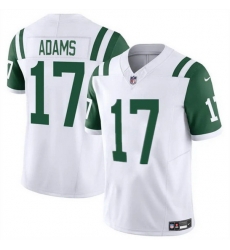 Men New York Jets 17 Davante Adams White 2024 Classic Alternate Vapor F U S E Limited Stitched Football Jersey Men New York Jets 17 Davante Adams White 2024 Classic Alternate Vapor F U S E Limited Stitched Football Jersey