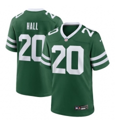 Men New York Jets 20 Breece Hall Green Throwback Stitched Game Jersey Men New York Jets 20 Breece Hall Green Throwback Stitched Game Jersey