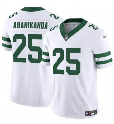 Men New York Jets 25 Israel Abanikanda White 2024 F U S E Vapor Limited Stitched Jersey Men New York Jets 25 Israel Abanikanda White 2024 F U S E Vapor Limited Stitched Jersey