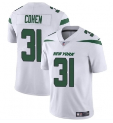 Men New York Jets 31 Tarik Cohen White Vapor Untouchable Limited Stitched Jersey Men New York Jets 31 Tarik Cohen White Vapor Untouchable Limited Stitched Jersey