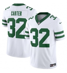 Men New York Jets 32 Michael Carter White 2023 F U S E Vapor Limited Throwback Stitched Football Jersey Men New York Jets 32 Michael Carter White 2023 F U S E Vapor Limited Throwback Stitched Football Jersey