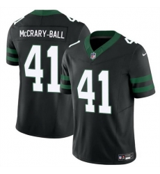 Men New York Jets 41 Marcelino McCrary Ball Black 2025 F U S E  Vapor Untouchable Limited Stitched Jersey