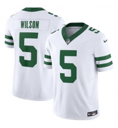 Men New York Jets 5 Garrett Wilson White 2024 F U S E Vapor Limited Stitched Jersey Men New York Jets 5 Garrett Wilson White 2024 F U S E Vapor Limited Stitched Jersey