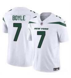 Men New York Jets 7 Tim Boyle 2023 F U S E White Vapor Untouchable Limited Stitched Jersey Men New York Jets 7 Tim Boyle 2023 F U S E White Vapor Untouchable Limited Stitched Jersey