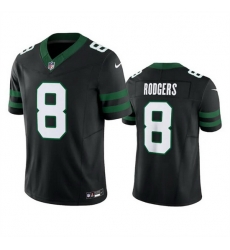 Men New York Jets 8 Aaron Rodgers Black 2024 F U S E Vapor Limited Stitched Jersey Men New York Jets 8 Aaron Rodgers Black 2024 F U S E Vapor Limited Stitched Jersey