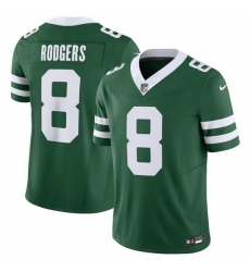 Men New York Jets 8 Aaron Rodgers Green 2024 F U S E Vapor Limited Stitched Jersey Men New York Jets 8 Aaron Rodgers Green 2024 F U S E Vapor Limited Stitched Jersey