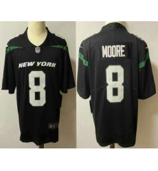 Men New York Jets 8 Elijah Moore Black 2021 Vapor Untouchable Stitched NFL Nike Limited Jersey Men New York Jets 8 Elijah Moore Black 2021 Vapor Untouchable Stitched NFL Nike Limited Jersey