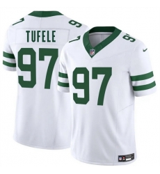Men New York Jets 97 Jay Tufele White 2025 F U S E Vapor Untouchable Limited Stitched Jersey Men New York Jets 97 Jay Tufele White 2025 F U S E Vapor Untouchable Limited Stitched Jersey