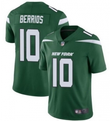 Men's New York Jets #10 Braxton Berrios Green Vapor Untouchable Limited Stitched Jersey Men's New York Jets #10 Braxton Berrios Green Vapor Untouchable Limited Stitched Jersey