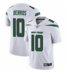 Men's New York Jets #10 Braxton Berrios White Vapor Untouchable Limited Stitched Jersey Men's New York Jets #10 Braxton Berrios White Vapor Untouchable Limited Stitched Jersey
