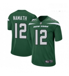 Mens New York Jets 12 Joe Namath Game Green Team Color Football Jersey Mens New York Jets 12 Joe Namath Game Green Team Color Football Jersey