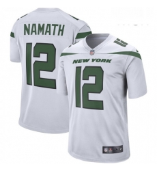 Mens New York Jets 12 Joe Namath Nike Retired Player Game Jersey White Mens New York Jets 12 Joe Namath Nike Retired Player Game Jersey White